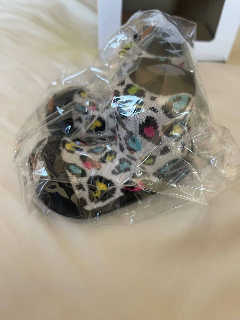 Attipas Happy Walk Kids Leopard Print Sock Shoes Made in‎ Japan NEW